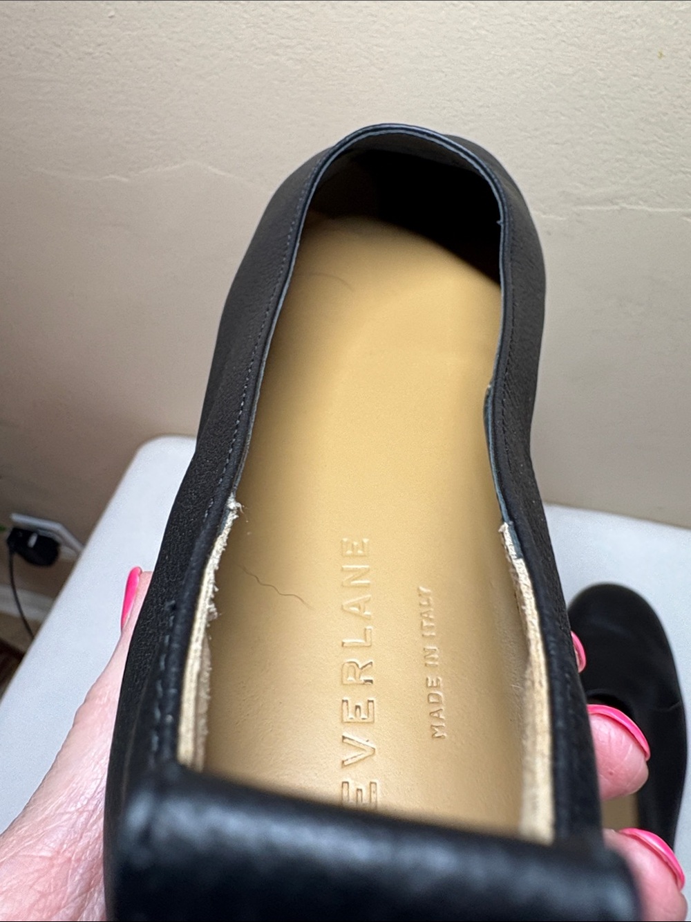 EVERLANE Black Leather Day Glove Italian Leather Ballet Flats, 7.5 - Picture 10 of 12